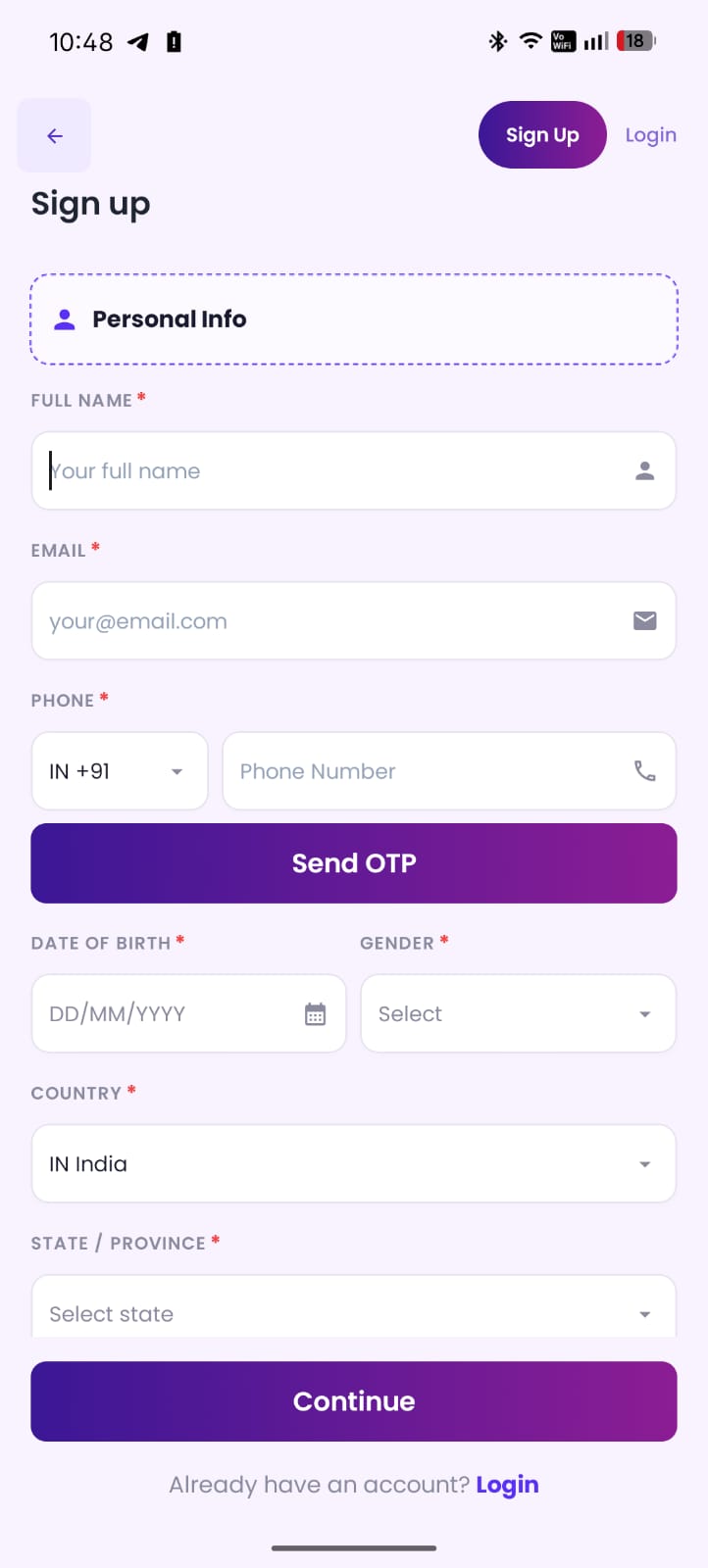 Talent app: upload photos and clips